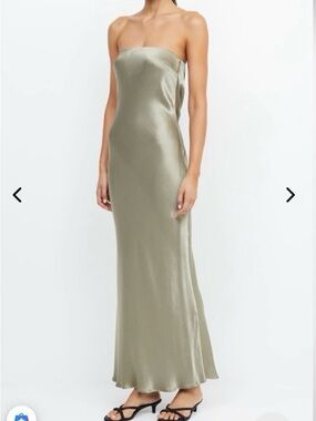 Bec + Bridge Moon Dance Dress Satin Strapless Slip Gown Size 4